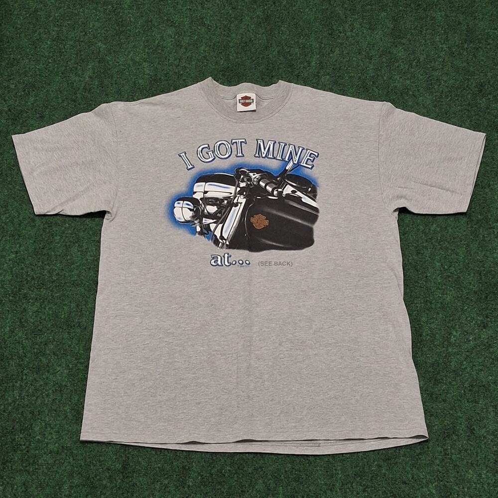 Harley Davidson Mens XL T-Shirt Gray Black River Falls WISCONSIN I Got Mine